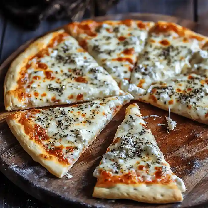Homemade cottage cheese pizza crust topped with fresh ingredients, a crispy golden texture, and a delicious cheesy flavor