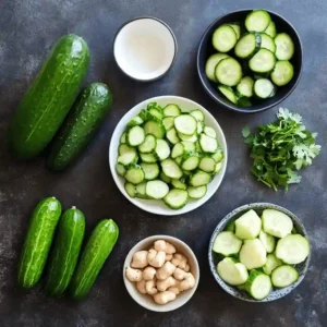 Ingredients for Din Tai Fung Cucumber Salad