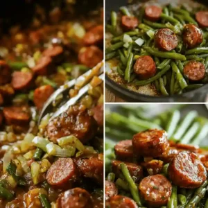 Ingredients for Smothered Green Beans and Smoked Sausage