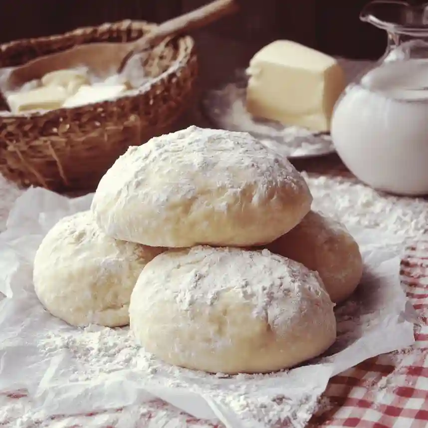 Freshly baked Swiss Gipfeli croissants with a golden, flaky crust on a wooden board