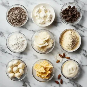 Ingredients for Madeline cookies recipe using cream
