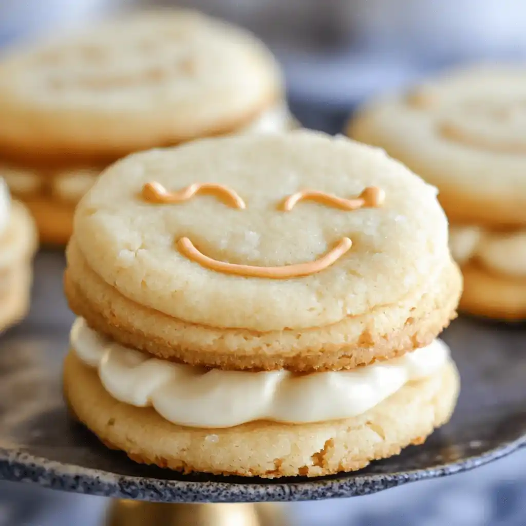 Golden shell-shaped Madeleine cookies made with cream, featuring a soft, buttery interior and crisp edges, displayed on a plate