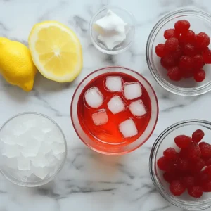 Ingredients for a Shirley Temple Drink Recipe
